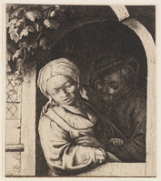 KG 04208
<br/>
Man en vrouw in deuropening
<br/>
<em>Ostade, Adriaen van (1610-1684)</em>